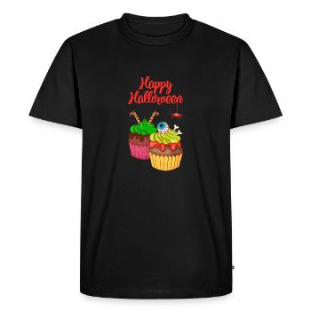 Gâteau au muffin Halloween - T-shirt Premium bio Homme - noir - Devant - Nico (187cm)