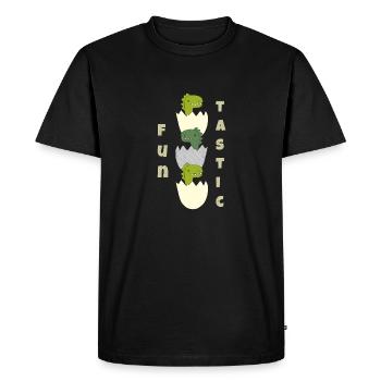 Dino Fun Tastic - T-shirt Premium bio Homme - noir - Devant - Nico (187cm)