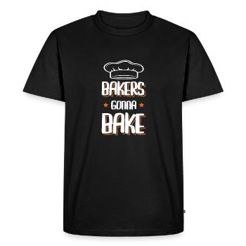 Bakers going to Bake - Men's Premium Organic T-Shirt - black - Front - Nico (187cm)