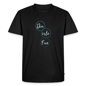 Saut à l’élastique Expériences Courage - T-shirt Premium bio Homme - noir - Devant - Nico (187cm)