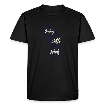 Auteur, Originalité, Blagues, Processus d’écriture - T-shirt Premium bio Homme - noir - Devant - Nico (187cm)