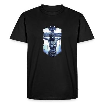 jesus bible christian religion christian cross christian - Men's Premium Organic T-Shirt - black - Front - Nico (187cm)
