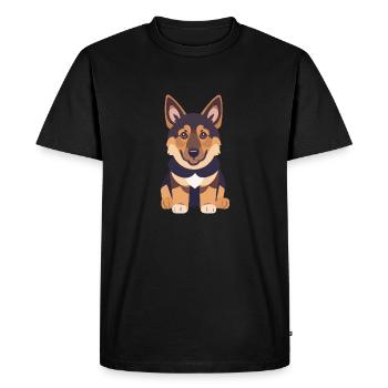 Berger allemand Puppy Sitting - T-shirt Premium bio Homme - noir - Devant - Nico (187cm)