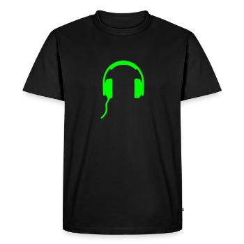Casque - T-shirt Premium bio Homme - noir - Devant - Nico (187cm)