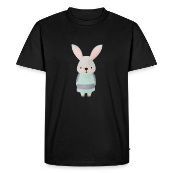 Hare spoon - Men's Premium Organic T-Shirt - black - Front - Nico (187cm)