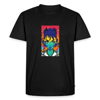 Demon girl. - Men's Premium Organic T-Shirt - black - Front - Nico (187cm)