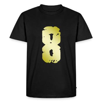 8 Nombre Vintage - T-shirt Premium bio Homme - noir - Devant - Nico (187cm)
