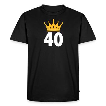 40 couronnes 40 ans 40 ans - T-shirt Premium bio Homme - noir - Devant - Nico (187cm)