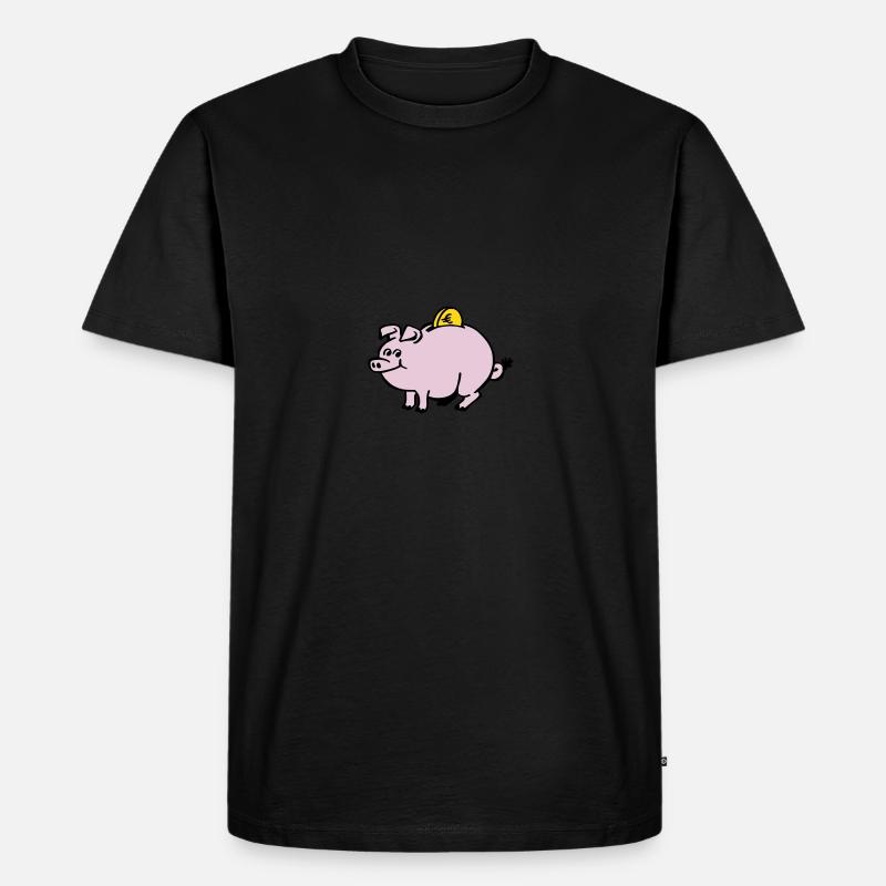 Sparbüchse - Männer Premium Bio T-Shirt - Schwarz