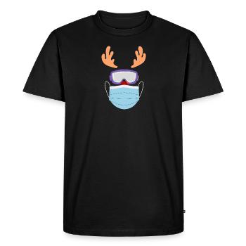 Skiing - Men's Premium Organic T-Shirt - black - Front - Nico (187cm)
