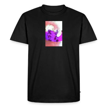 Abstract Flower Fine Art Watercolor photography - Men's Premium Organic T-Shirt - black - Front - Nico (187cm)