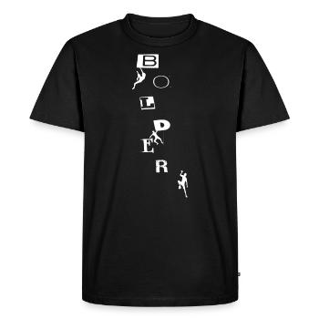 Bloc avec prises d’escalade - T-shirt Premium bio Homme - noir - Devant - Nico (187cm)