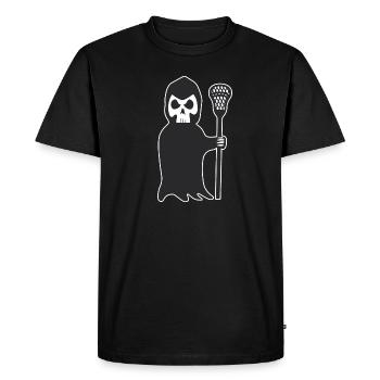 Joueur de crosse Joueur de crosse Grim Reaper - T-shirt Premium bio Homme - noir - Devant - Nico (187cm)