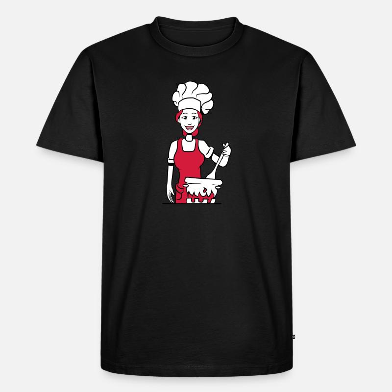 kochen köchin - Männer Premium Bio T-Shirt - Schwarz