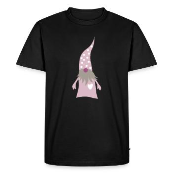 Noël de Noël Gnome Dots Pink Pastel - T-shirt Premium bio Homme - noir - Devant - Nico (187cm)