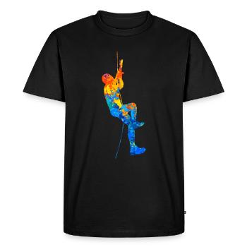 Escalade de bloc Boulder Boulderer Salle d’escalade - T-shirt Premium bio Homme - noir - Devant - Nico (187cm)