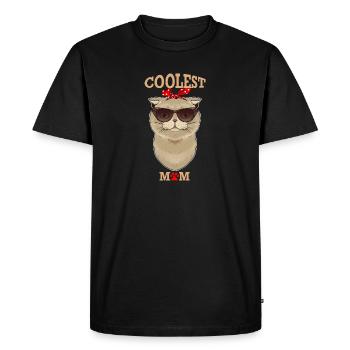 Scottish Fold Cat Maman I Chat le plus cool Maman I - T-shirt Premium bio Homme - noir - Devant - Nico (187cm)