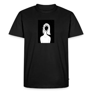 Woman in the universe - Men's Premium Organic T-Shirt - black - Front - Nico (187cm)