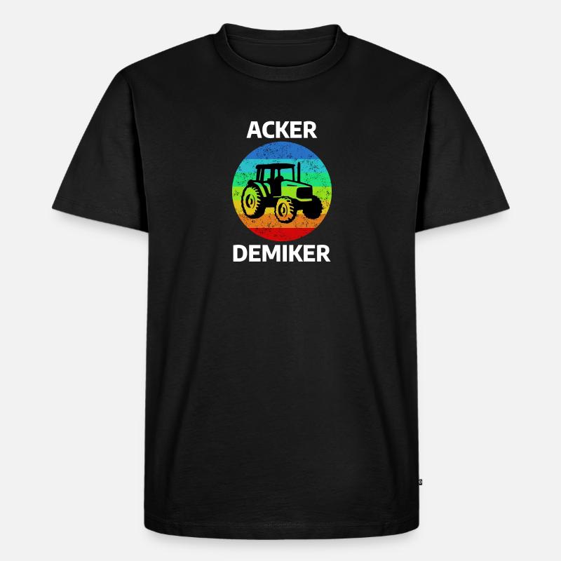 Acker-demiker Landwirtschaft Traktor - Männer Premium Bio T-Shirt - Schwarz