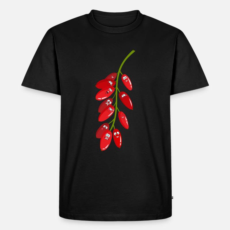 Berberitzen - Männer Premium Bio T-Shirt - Schwarz