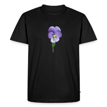 Viola tricolor - Men's Premium Organic T-Shirt - black - Front - Nico (187cm)