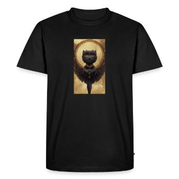 Ange Chat Noir - T-shirt Premium bio Homme - noir - Devant - Nico (187cm)