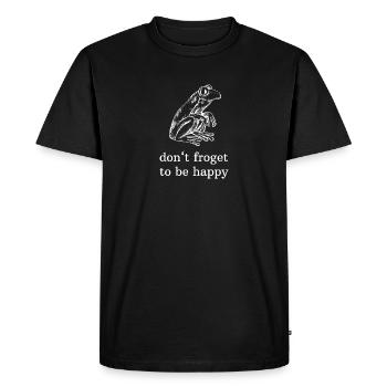 Frog funny saying - Men's Premium Organic T-Shirt - black - Front - Nico (187cm)