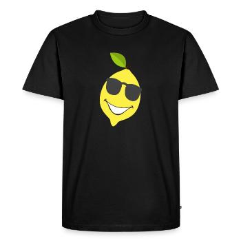 Lemon Summer - Men's Premium Organic T-Shirt - black - Front - Nico (187cm)