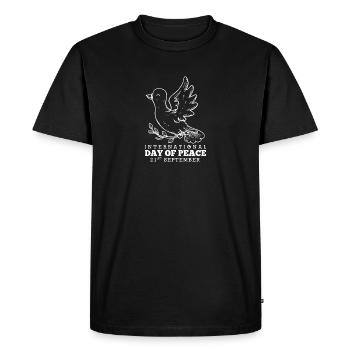 Peace Day of Peace International - Men's Premium Organic T-Shirt - black - Front - Nico (187cm)