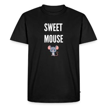 Cute Mouse Pet Name Girlfriend Sister Gifts - Men's Premium Organic T-Shirt - black - Front - Nico (187cm)