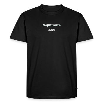 Snow - Männer Premium Bio T-Shirt - Schwarz - Vorne - Nico (187cm)