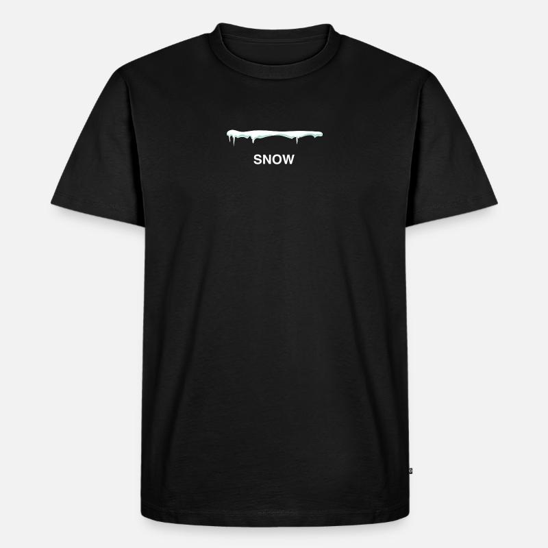Snow - Männer Premium Bio T-Shirt - Schwarz
