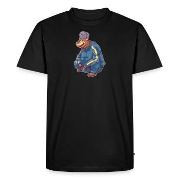 L’ours fait un cadeau aux Russes pour un - T-shirt Premium bio Homme - noir - Devant - Nico (187cm)