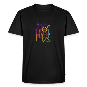 All shapes - Men's Premium Organic T-Shirt - black - Front - Nico (187cm)