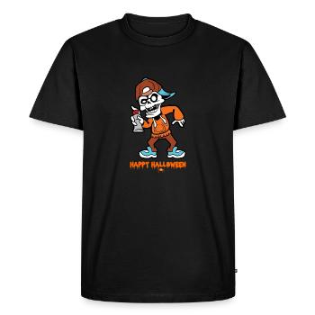 Horreur de monstre d'os de squelette d'halloween - T-shirt Premium bio Homme - noir - Devant - Nico (187cm)