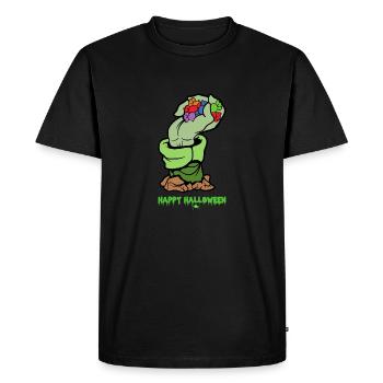 Halloween monstre Zombie Horreur Trick or Treat - T-shirt Premium bio Homme - noir - Devant - Nico (187cm)