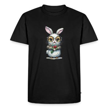 Christmas Rabbit - Men's Premium Organic T-Shirt - black - Front - Nico (187cm)