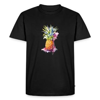 pineapple - Men's Premium Organic T-Shirt - black - Front - Nico (187cm)