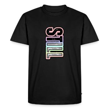 STILL ILL – lettrage pastel de caractère - T-shirt Premium bio Homme - noir - Devant - Nico (187cm)