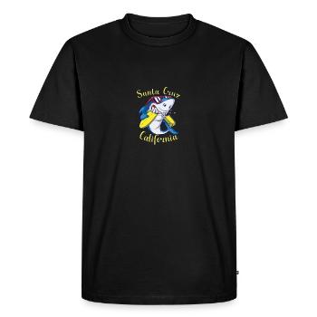 Santa Cruz California Surffer Requin vintage - T-shirt Premium bio Homme - noir - Devant - Nico (187cm)