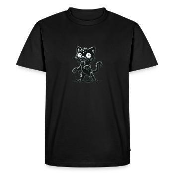 Chat zombie - T-shirt Premium bio Homme - noir - Devant - Nico (187cm)