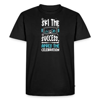 Skiez le succès, après la célébrité... - T-shirt Premium bio Homme - noir - Devant - Nico (187cm)