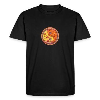 Pizza fusion en équilibre - T-shirt Premium bio Homme - noir - Devant - Nico (187cm)