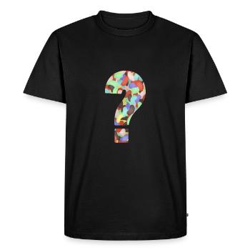 Bonbons point d'interrogation - T-shirt Premium bio Homme - noir - Devant - Nico (187cm)