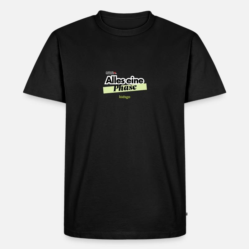 Phase - Männer Premium Bio T-Shirt - Schwarz