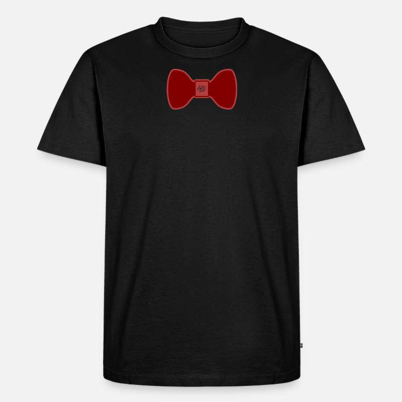 Fliege - rot - Männer Premium Bio T-Shirt - Schwarz