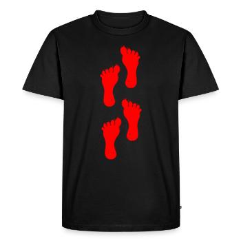 marche rouge du pied gauche - T-shirt Premium bio Homme - noir - Devant - Nico (187cm)