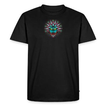 Shirt Optic Junkie 4 - Men's Premium Organic T-Shirt - black - Front - Nico (187cm)