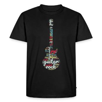 Gitarristen Design - Männer Premium Bio T-Shirt - Schwarz - Vorne - Nico (187cm)