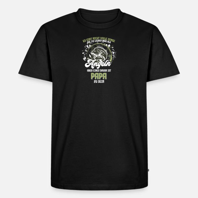 Angel Papa - Männer Premium Bio T-Shirt - Schwarz